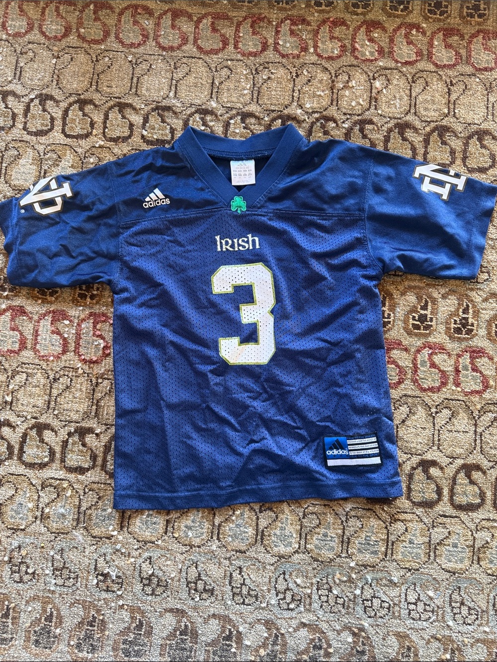 adidas Kids Blue Notre Dame football Jersey #3